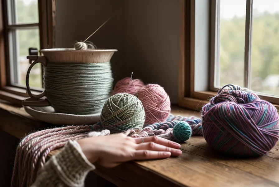 Rostige Nadeln einer alten Strickmaschine auf einem Reinigungstuch, bereit zur Rostentfernung