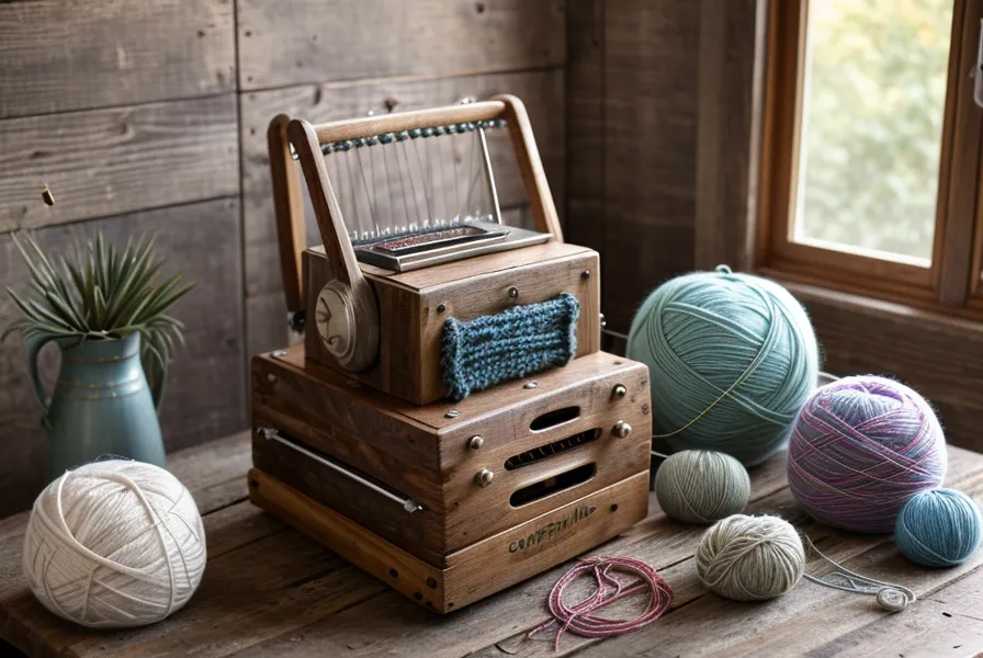Wollfaden gleitet nach dem Paraffinieren leichter durch die Nadeln der Strickmaschine