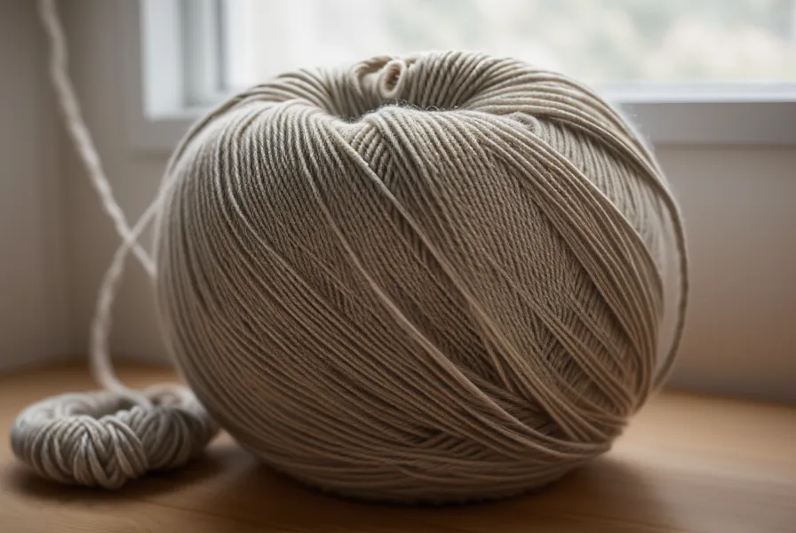 Vergleich zwischen stark gekräuselter aufgeribbelter Wolle und glatt gedämpftem Garn für die Strickmaschine.