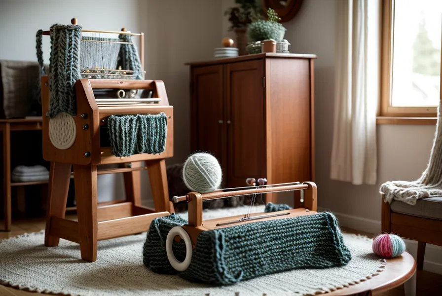 Gestricktes richtig dämpfen und spannen für eine glatte Oberfläche – eingerolltes Strickstück vor dem Finish