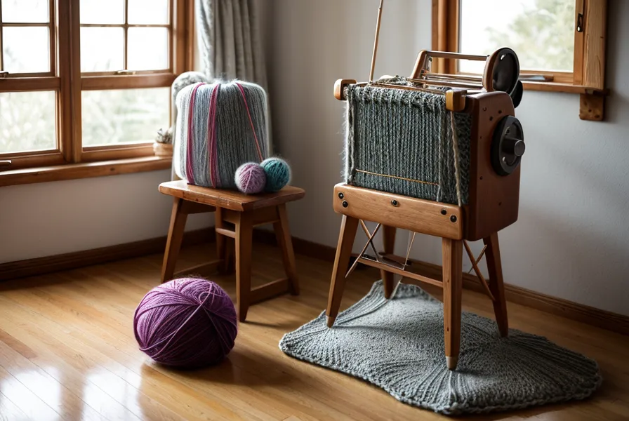 Sauber gestricktes Wollstück auf der Brother Strickmaschine – Ergebnis nach dem Maschinenstricken lernen im Erfahrungsbericht