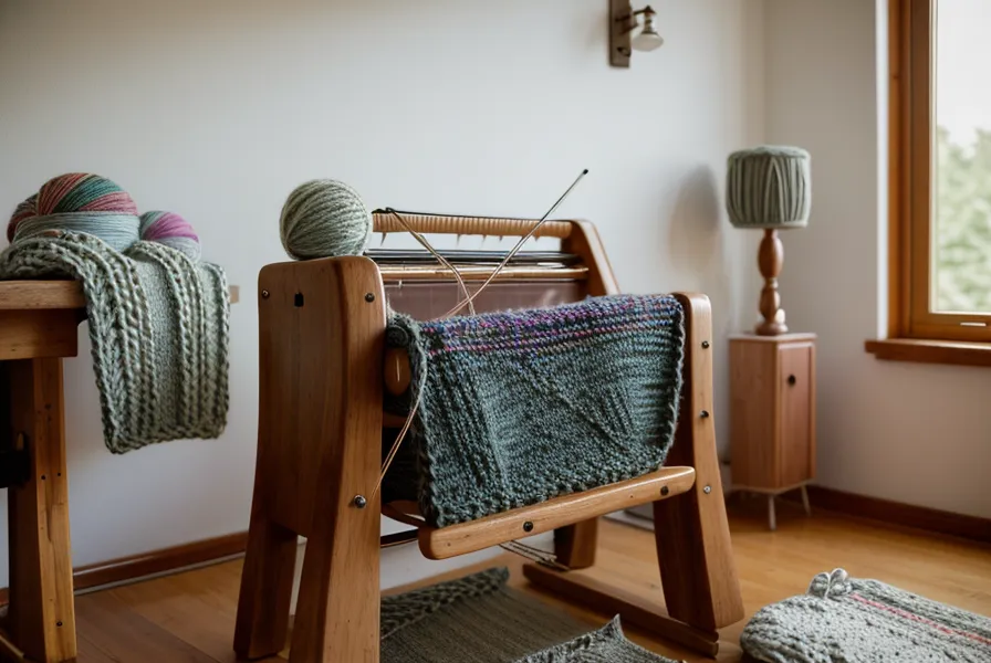 Maschenprobe mit Lochkartenmuster an der Strickmaschine, entstanden nach dem Stricken lernen mit dem Kurs Die gläserne Strickmaschine