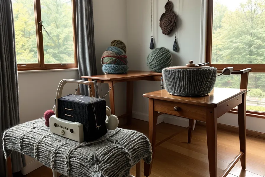 Nahaufnahme der 200 Nadeln auf dem Nadelbett einer Brother Strickmaschine, wichtig für Anfängerinnen beim Zeitmanagement