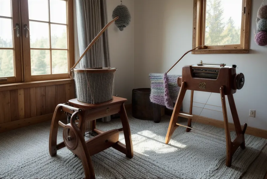 Strickmaschine in der Mietwohnung leiser machen – Brother-Maschine auf gedämpfter Unterlage