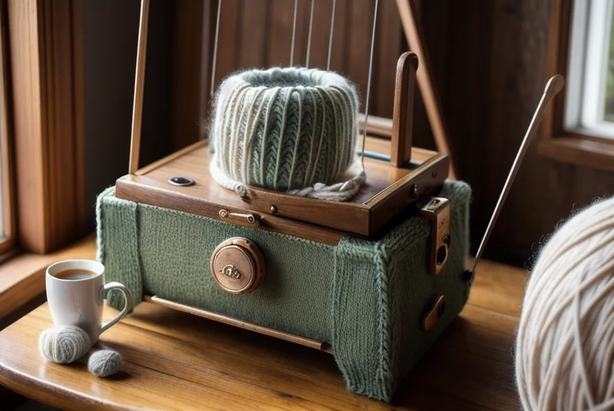 Matratzenstich beim Maschinenstricken: zwei Strickteile werden an der Brother KH unsichtbar zusammengenäht