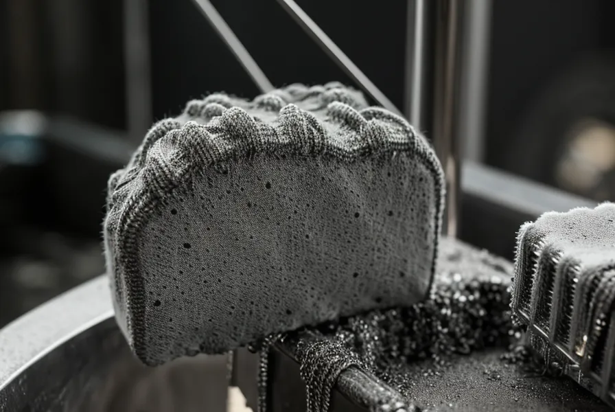 Nahaufnahme der alten, klebrigen Sperrschiene beim Herausziehen aus der Brother Strickmaschine, deutliches Warnzeichen für Anfängerinnen