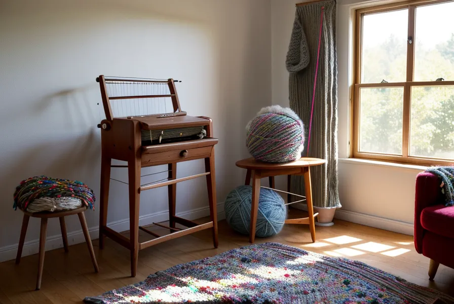 Verhedderte Wolle und Wollsalat auf dem Nadelbett einer Brother Strickmaschine -- typischer Anfängerfehler nach der Pause