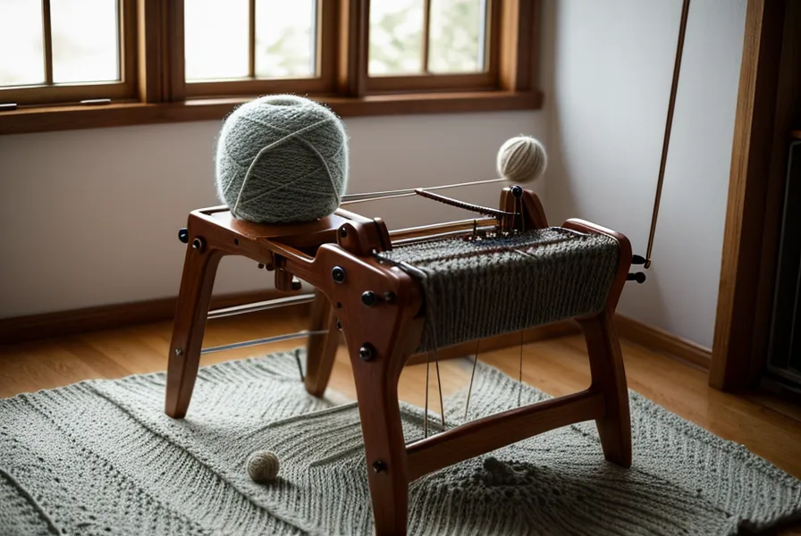 Wolle für die Strickmaschine günstig kaufen: Konenwolle und Altgarn nebeneinander auf dem Schreibtisch